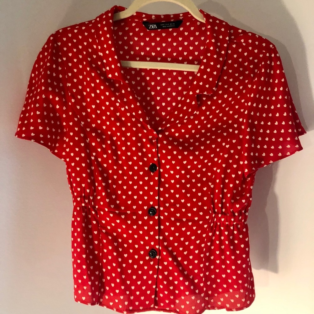 Zara Top with Hearts
